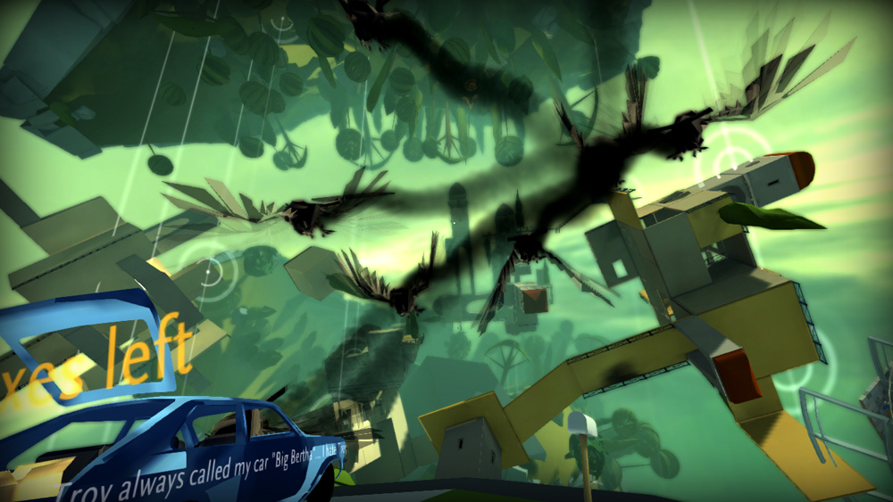 Screenshot: stepping out into Escheresque world
